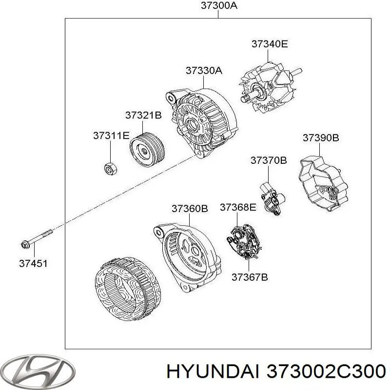 Gerador Hyundai/Kia 373002C300 preço, a partir de 315,75 USD