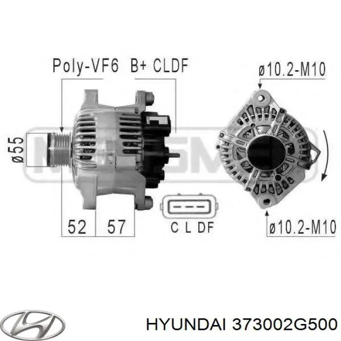 Gerador Hyundai/Kia 373002G500 preço, a partir de 278,52 USD