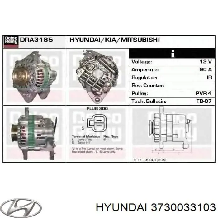 Compre 3730033103 Hyundai/Kia Gerador