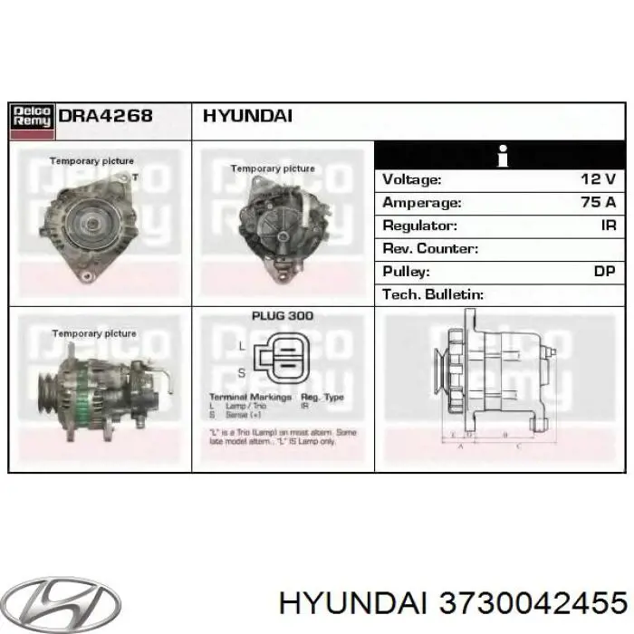 Compre 3730042455 Hyundai/Kia Gerador