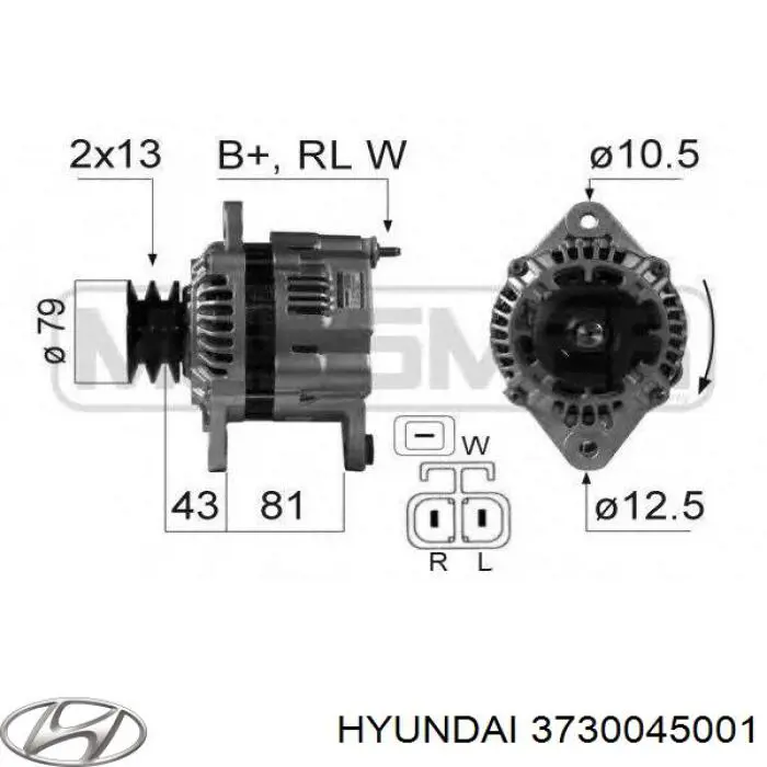 Gerador Hyundai/Kia 3730045001 preço, a partir de 184,98 USD