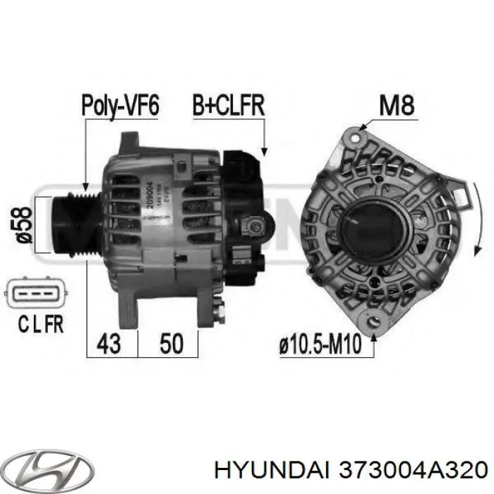 373004A320 Hyundai/Kia Gerador
