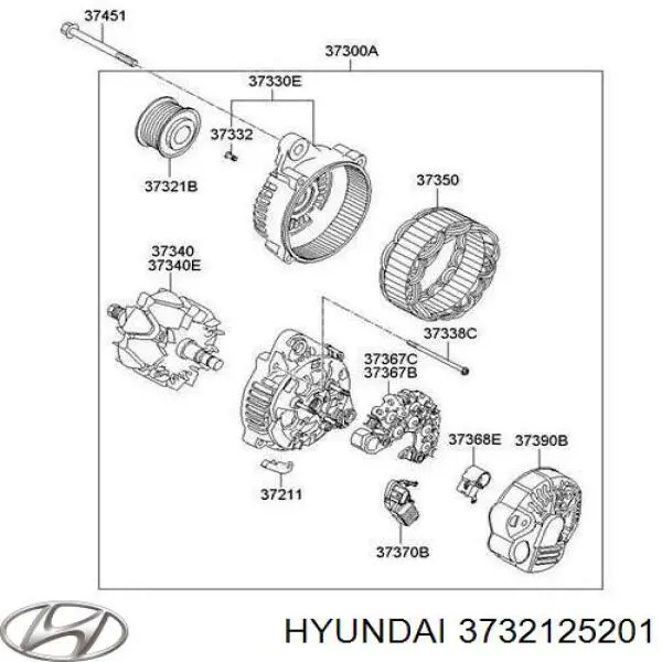 Polia do gerador Hyundai/Kia 3732125201 preço, a partir de 43,88 USD