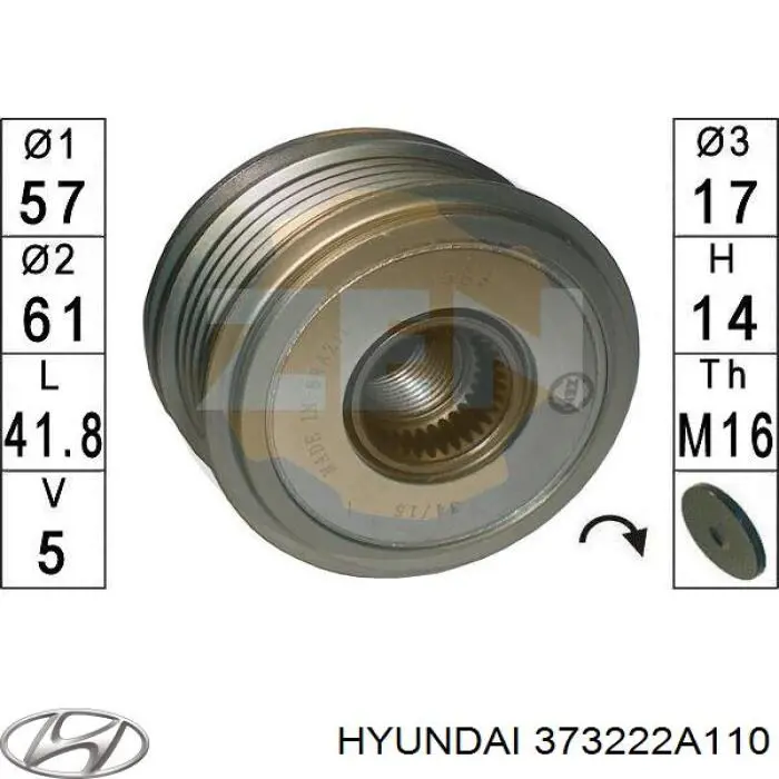 Compre 373222A110 Hyundai/Kia Polia do gerador