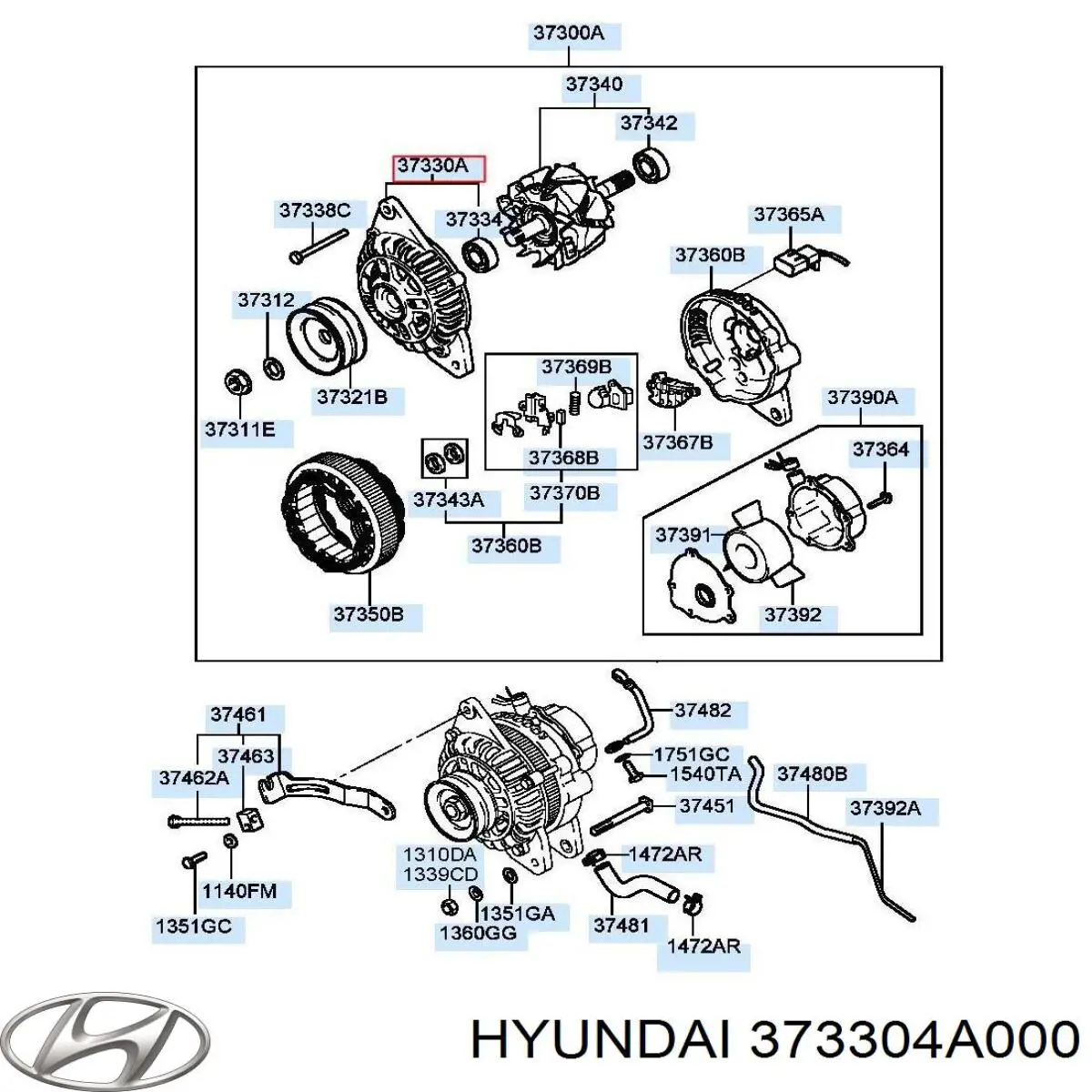 Gerador Hyundai/Kia 373304A000 preço, a partir de  