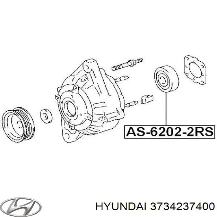 Compre 3734237400 Hyundai/Kia Rolamento do gerador