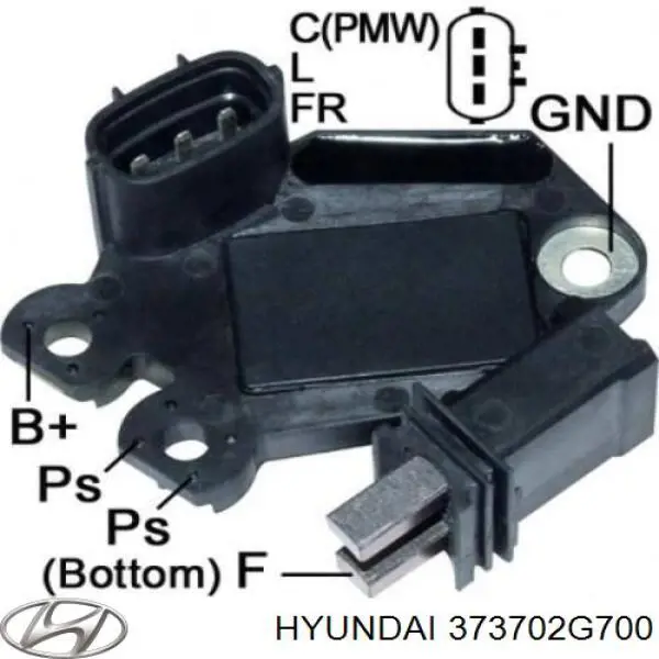 373702G700 Hyundai/Kia Relê-regulador do gerador (relê de carregamento)