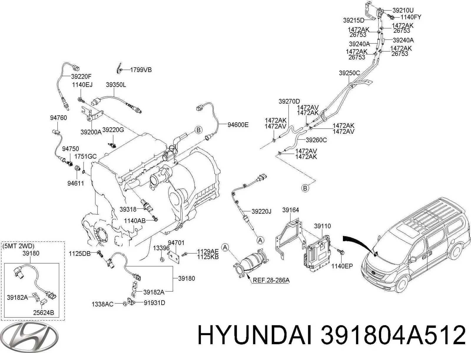 Sensor de posição (de revoluções) de cambota Hyundai H-1 STAREX Starex TQ