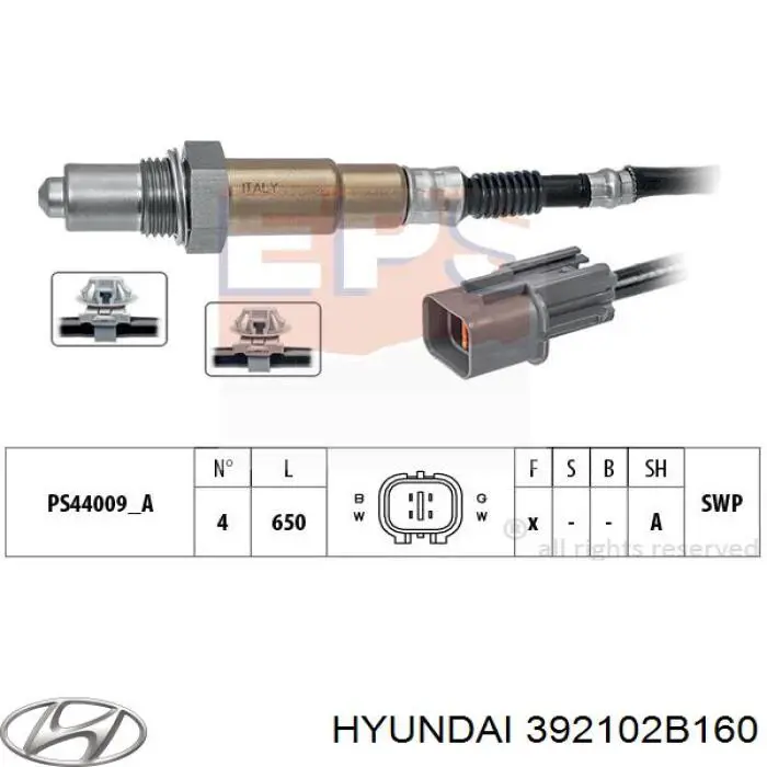 Compre 392102B160 Hyundai/Kia Sonda lambda, sensor de oxigênio