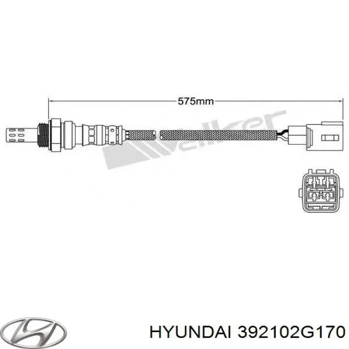 Sonda lambda, sensor de oxigênio até o catalisador Hyundai/Kia 392102G170 preço, a partir de 68,65 USD