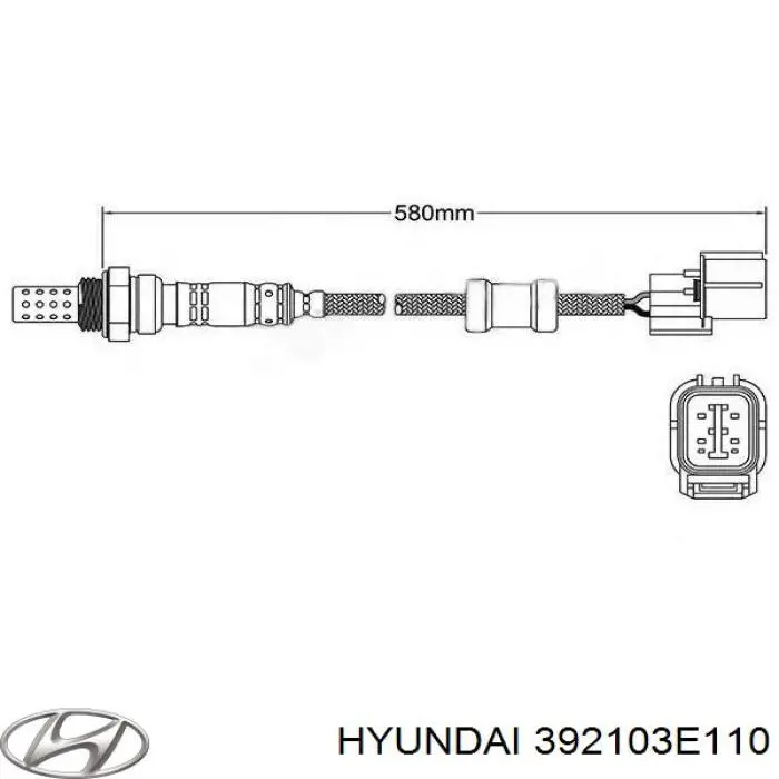 Compre 392103E110 Hyundai/Kia Sonda lambda, sensor direito de oxigênio até o catalisador