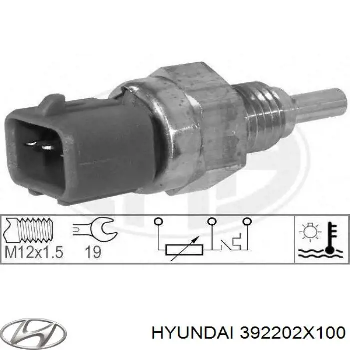 392202X100 Hyundai/Kia Sensor de temperatura do fluido de esfriamento