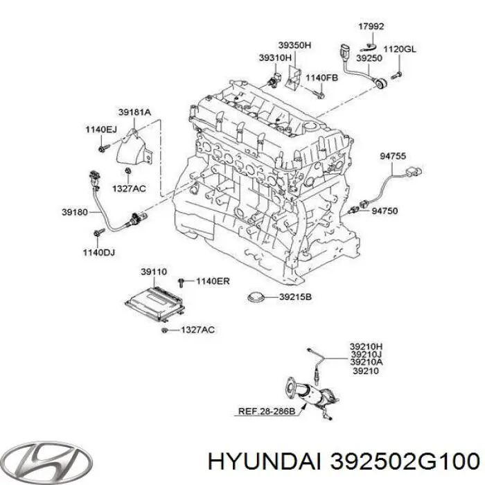 Sensor de detonação Hyundai/Kia 392502G100 preço, a partir de 32,38 USD