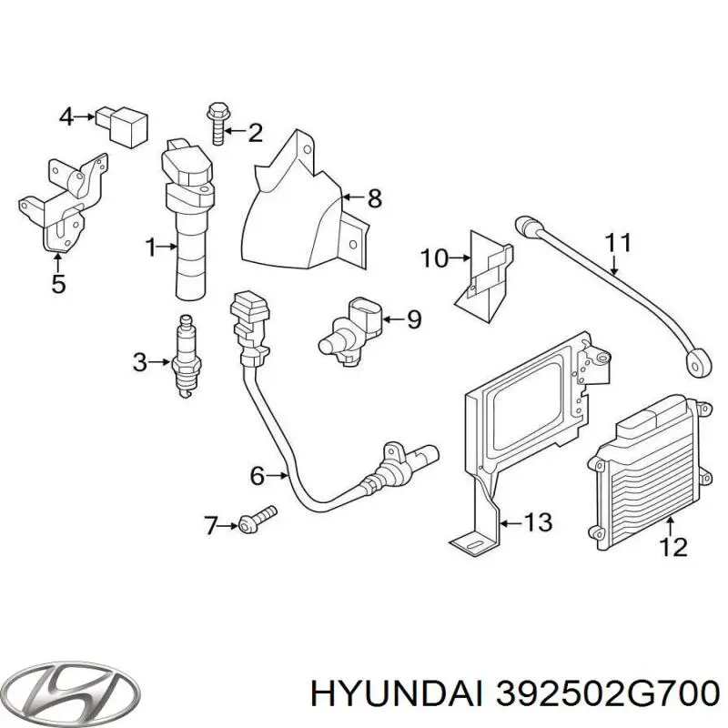392502G700 Hyundai/Kia Sensor de detonação