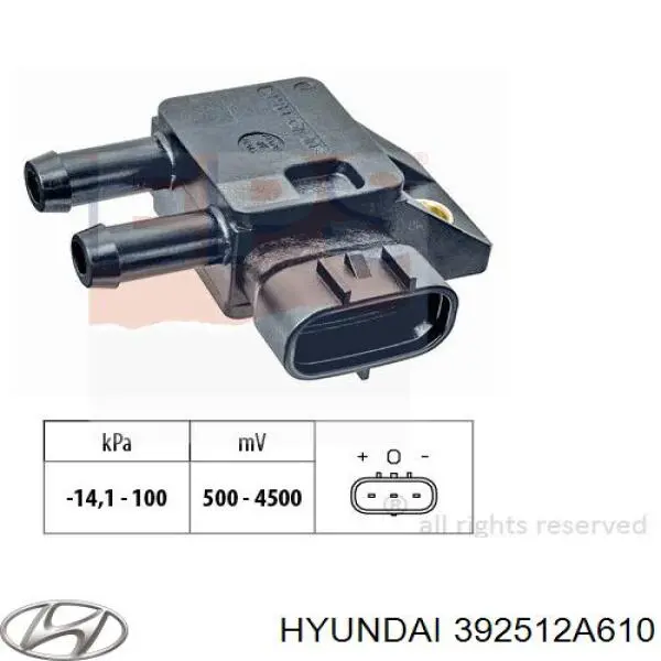 Sensor de pressão dos gases de escape Hyundai/Kia 392512A610 preço, a partir de 69,17 USD