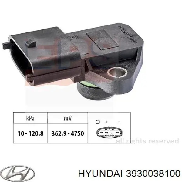 Sensor de pressão no coletor de admissão, MAP Hyundai/Kia 3930038100 preço, a partir de 27,67 USD