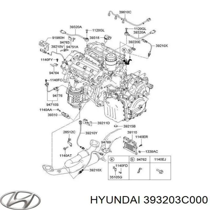 Sensor de detonação Hyundai/Kia 393203C000 preço, a partir de 77,36 USD