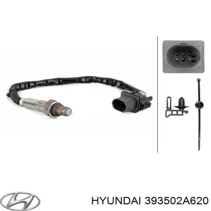 393502A620 Hyundai/Kia Sonda lambda, sensor de oxigênio até o catalisador