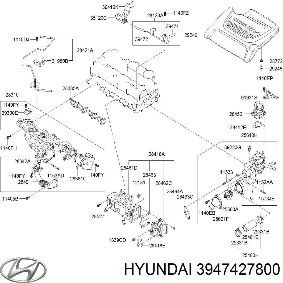  Hyundai/Kia 3947427800 preço, a partir de 19,45 USD