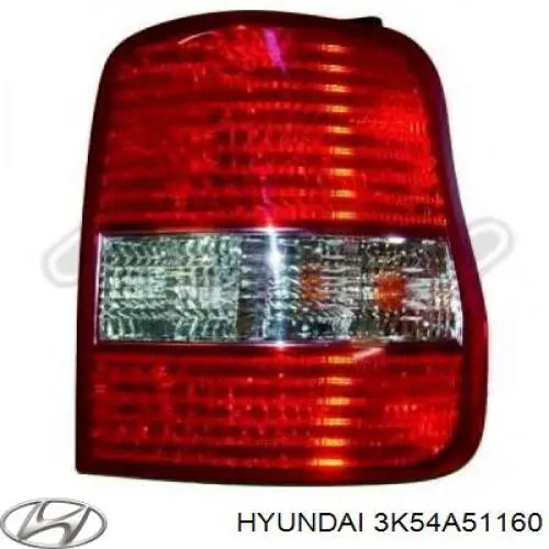 3K54A51160 Hyundai/Kia Lanterna traseira esquerda