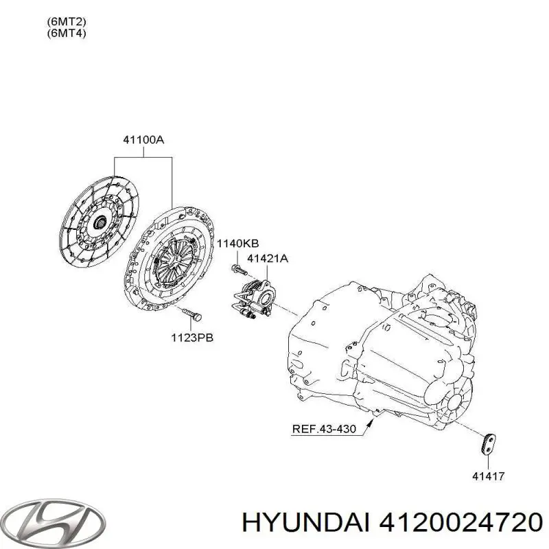 Compre 4120024720 Hyundai/Kia Kit de embraiagem (3 peças)