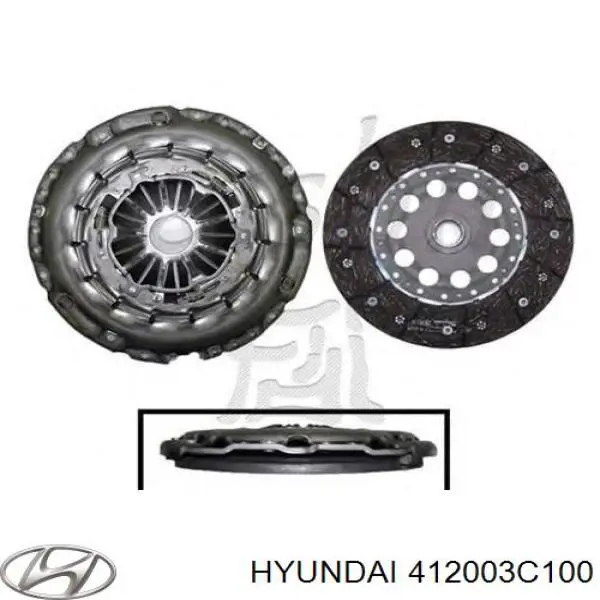 Kit de embraiagem (3 peças) Hyundai/Kia 412003C100 preço, a partir de 223,18 USD