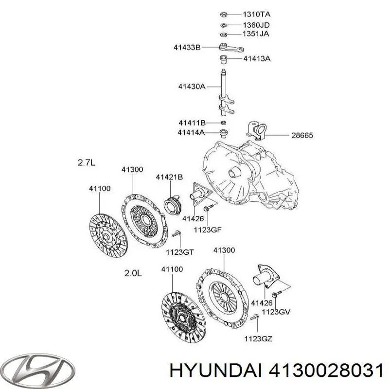 Cesta de embraiagem Hyundai/Kia 4130028031 preço, a partir de 93,25 USD