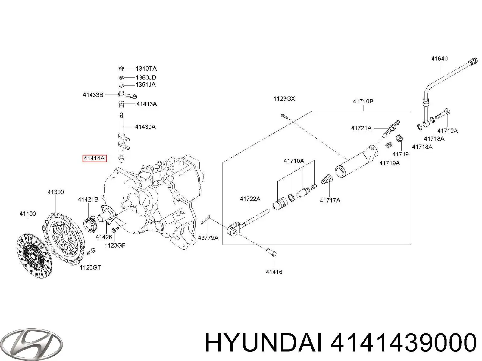 4141439000 Hyundai/Kia Bucha do mecanismo de mudança (de ligação)