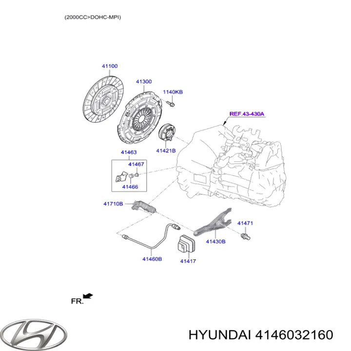 Tubo de embraiagem Hyundai/Kia 4146032160 preço, a partir de 37,86 USD