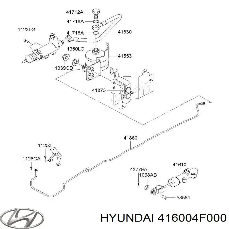 Compre 416004F000 Hyundai/Kia Cilindro mestre de embraiagem