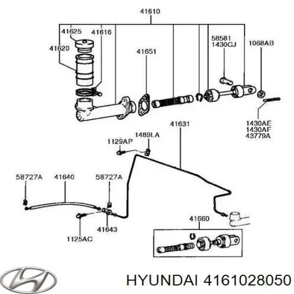 4161028050 Hyundai/Kia Cilindro mestre de embraiagem