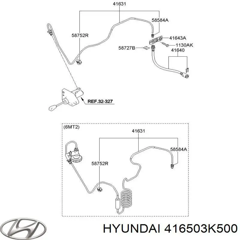 416503K500 Hyundai/Kia Válvula de controlo de acionamento hidráulico de embraiagem