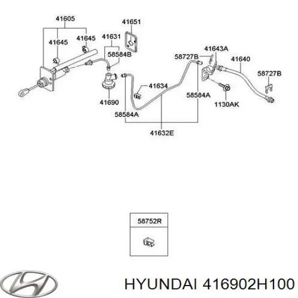 Válvula de controlo de acionamento hidráulico de embraiagem Hyundai/Kia 416902H100 preço, a partir de 72,22 USD