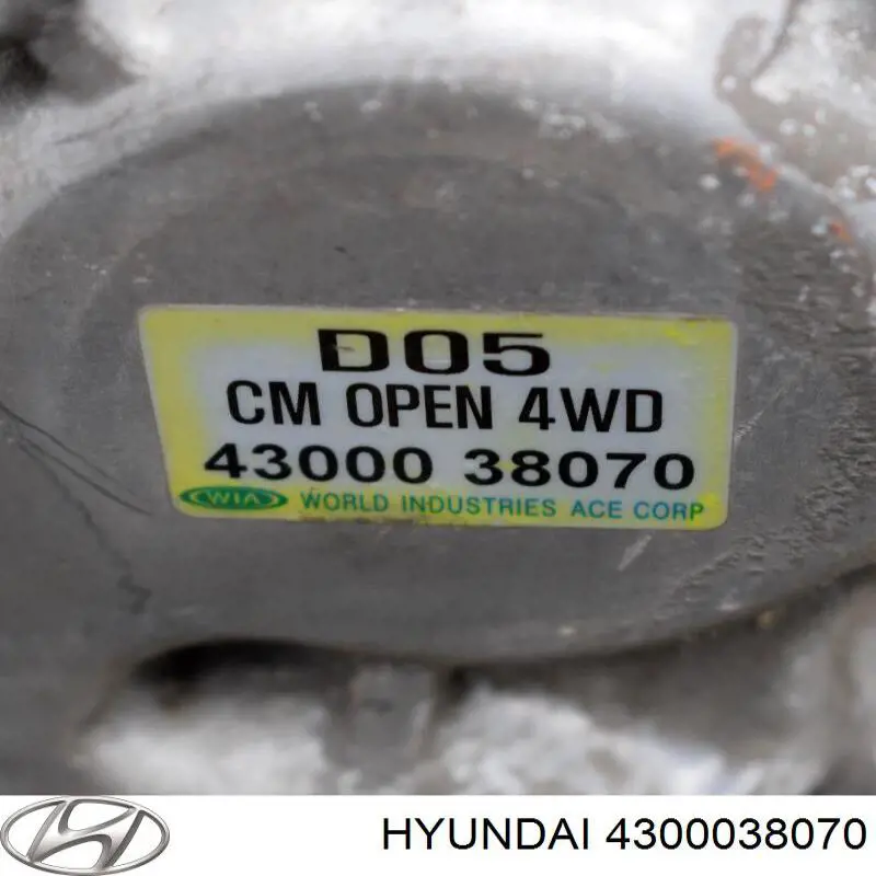 Caixa de Mudança montada (caixa mecânica de velocidades) Hyundai/Kia 4300038070 preço, a partir de 412,02 USD
