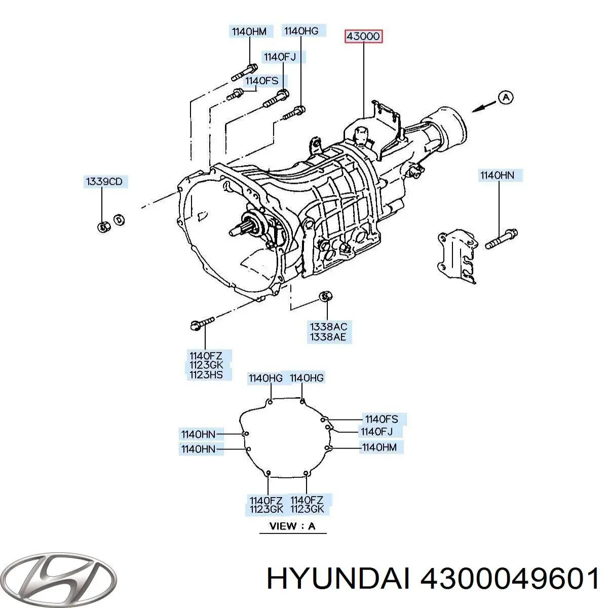 4300049601 Hyundai/Kia Caixa de Mudança montada (caixa mecânica de velocidades)