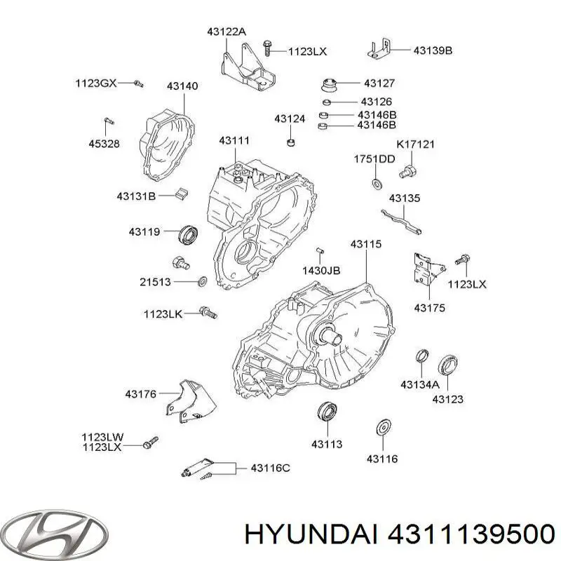 Caixa de Mudança montada (caixa mecânica de velocidades) para Hyundai Sonata IV EU4