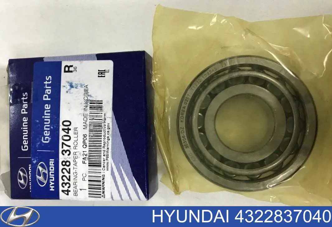 4322837040 Hyundai/Kia Rolamento da árvore intermédia da Caixa de Mudança