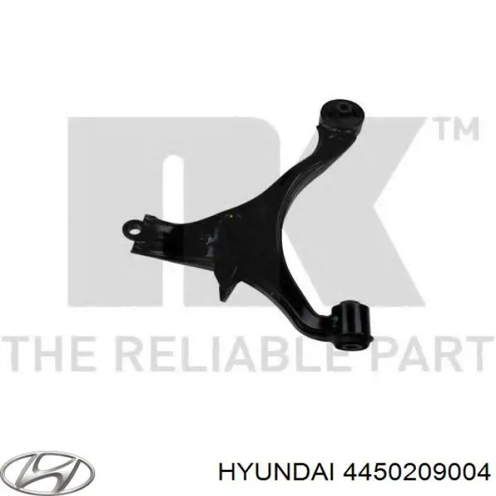 Braço oscilante inferior direito de suspensão dianteira 4450209004 Hyundai/Kia