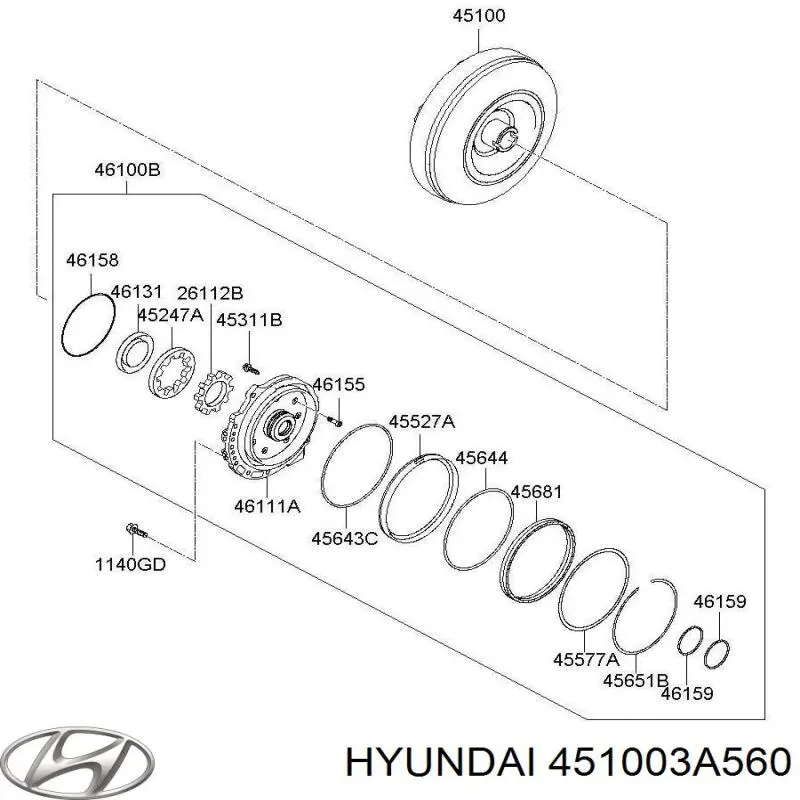 Conversor de binário da Caixa Automática de Mudança Hyundai/Kia 451003A560 preço, a partir de 3277,88 USD