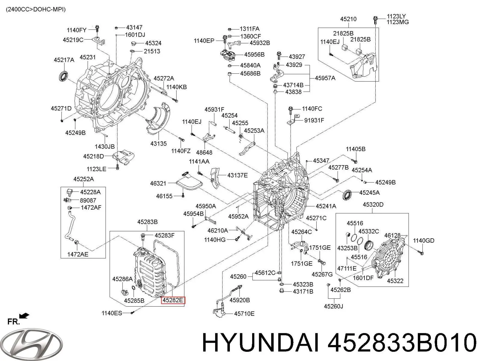 Vedante de panela da Caixa Automática de Mudança/Caixa Mecânica de Mudança Hyundai/Kia 452833B010 preço, a partir de 8,34 USD