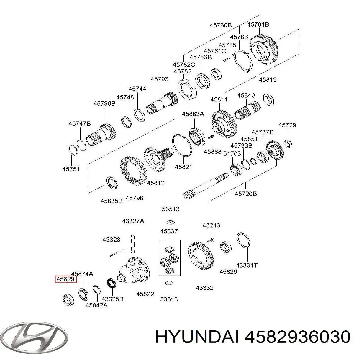 Rolamento da Caixa de Mudança Hyundai/Kia 4582936050 preço, a partir de 25,38 EUR