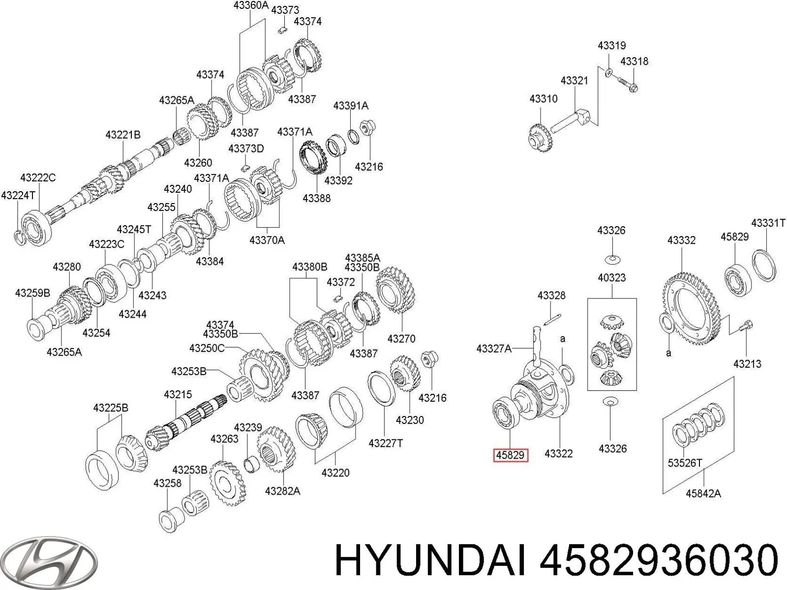 4582936050 Hyundai/Kia Rolamento da Caixa de Mudança
