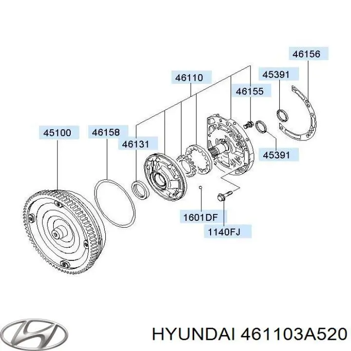 461103A520 Hyundai/Kia Bomba de óleo da Caixa Automática de Mudança