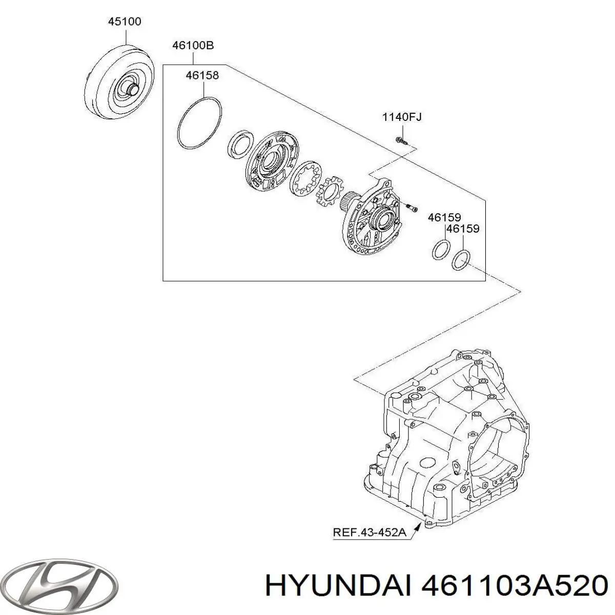 Bomba de óleo da Caixa Automática de Mudança Hyundai/Kia 461103A520 preço, a partir de  USD