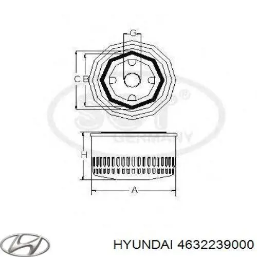 4632239000 Hyundai/Kia Filtro da Caixa Automática de Mudança