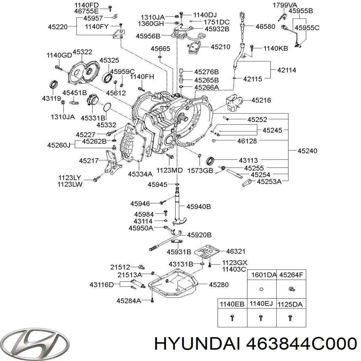  Hyundai/Kia 463844C000 preço, a partir de 43,28 USD