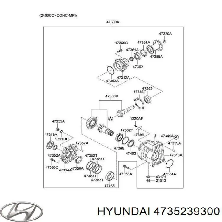 Bucim de redutor do eixo dianteiro Hyundai/Kia 4735239300 preço, a partir de 5,89 USD