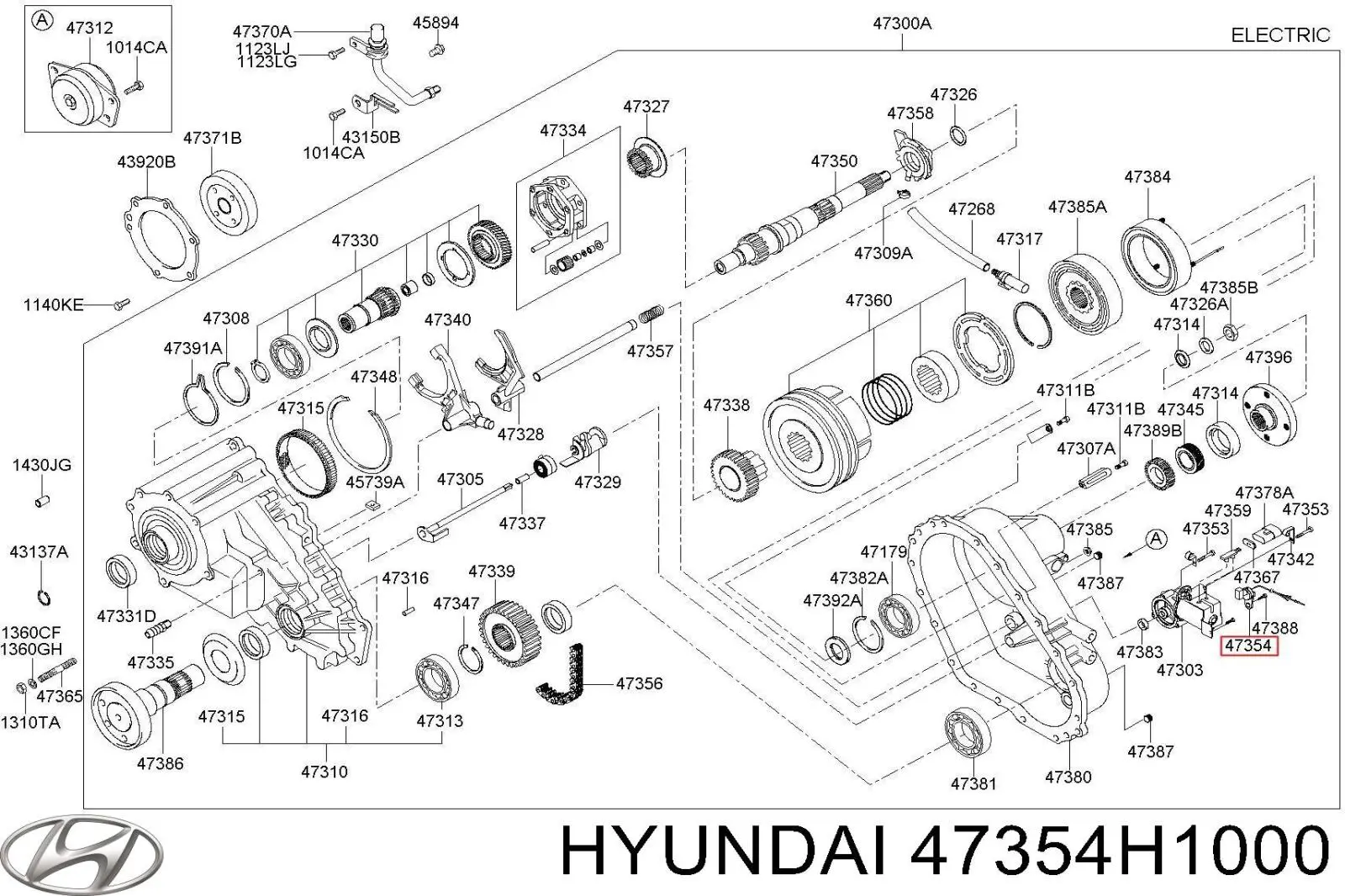 47354H1000 Hyundai/Kia Sensor de velocidade