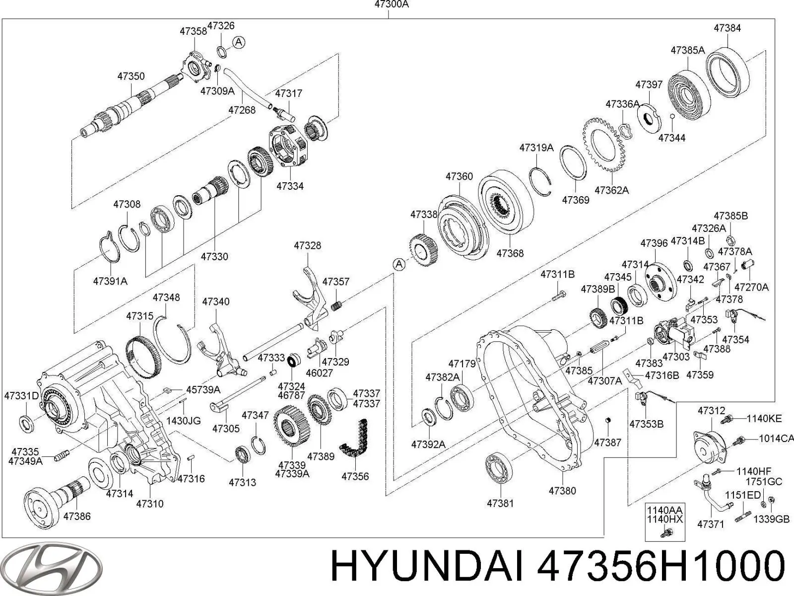 TQ51053 Tqparts Cadeia de acionamento da caixa de transferência