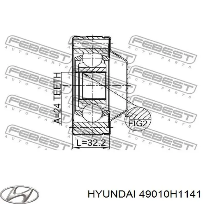 Compre Junta universal até o eixo dianteiro Hyundai Terracan 
